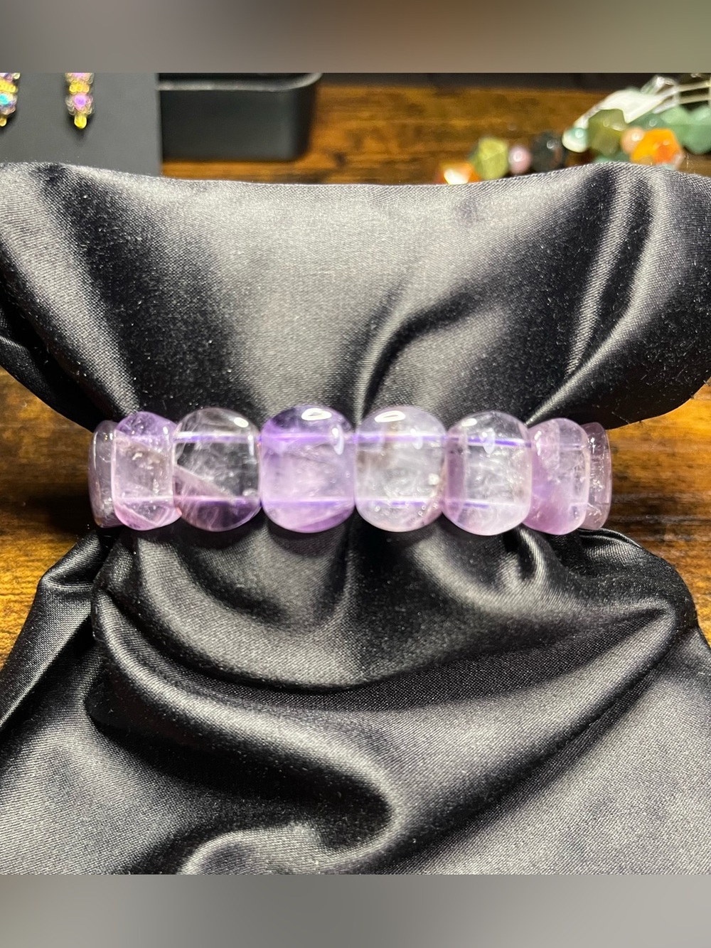 💜 Natural Amethyst Soft Bangle Bracelet
